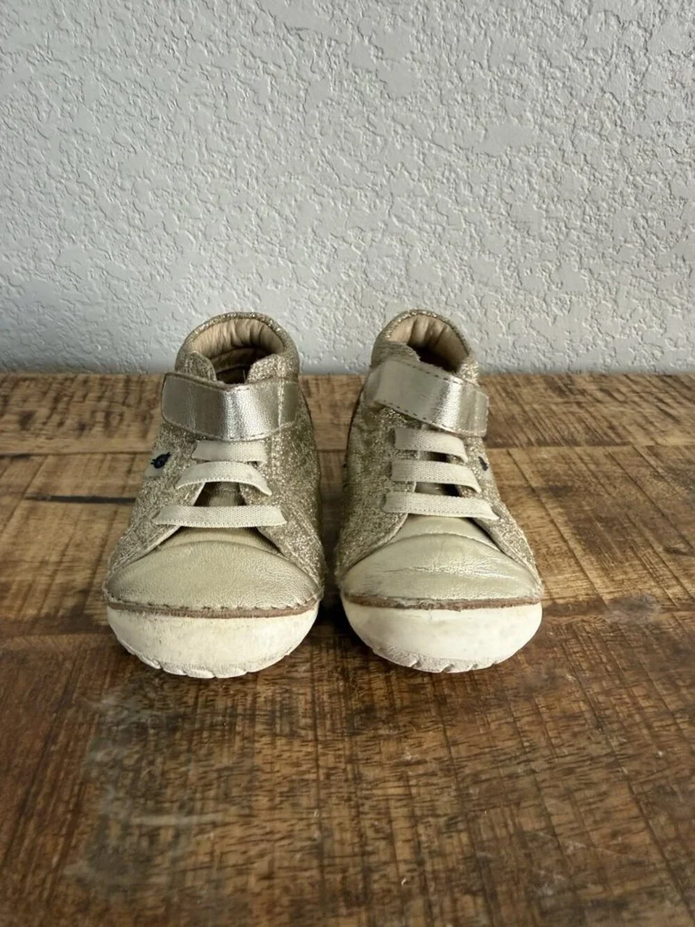 OLD SOLES Girls Shoes Ring Pave Gold Glam Glitter Kids Girls 6-9 Months Walking